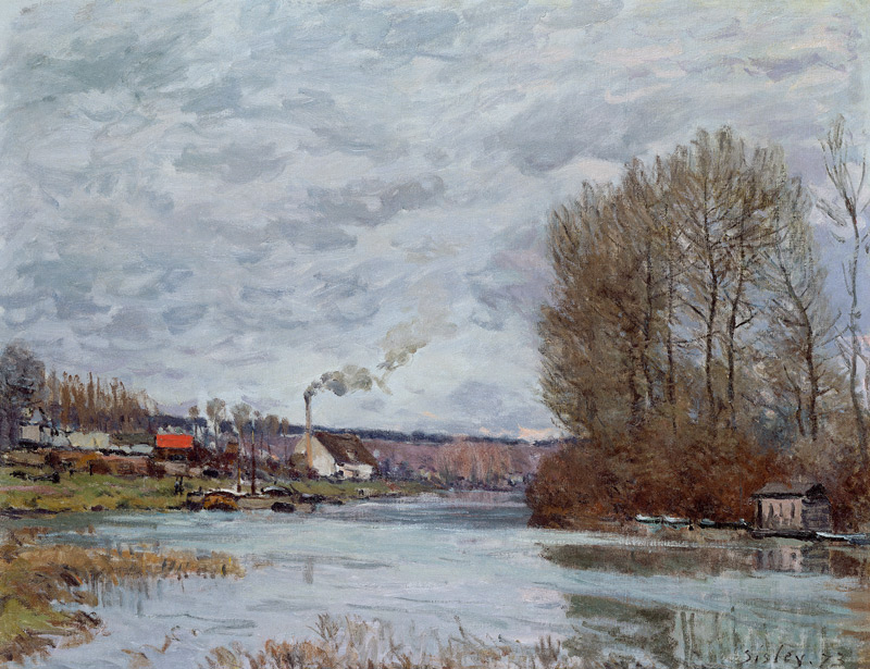 The Seine at Port Marly a Alfred Sisley