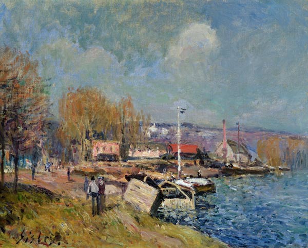 The Seine at Port-Marly a Alfred Sisley
