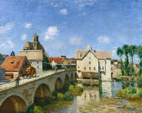 Il ponte di  Moret a Alfred Sisley