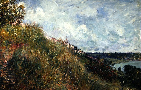 The Seine, view of the slopes of By a Alfred Sisley