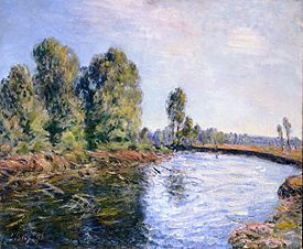 On the Bank of the River Loing a Alfred Sisley
