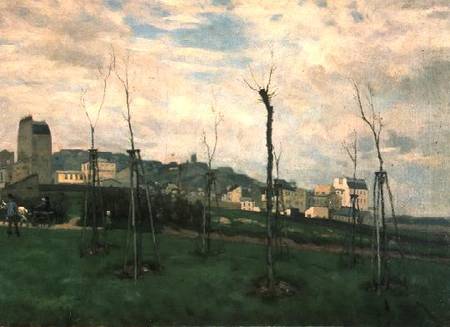 View of Montmartre from the Cite des Fleurs, Les Batignolles a Alfred Sisley