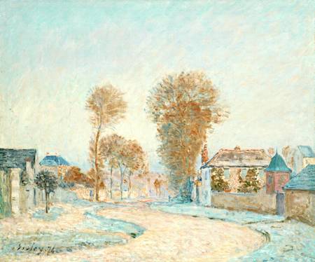 The First White Frost a Alfred Sisley