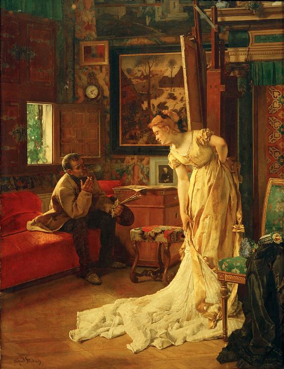 Der Maler od. Das Atelier a Alfred Stevens