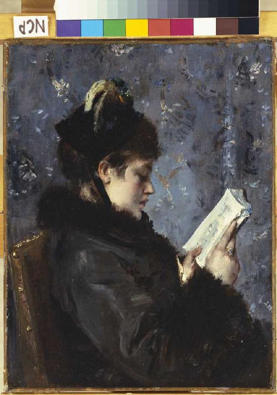 Portrait von Madame Brizat, Mitglied der Comédie Francaise. a Alfred Stevens