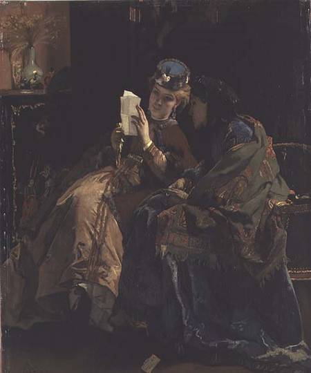 Reading the Letter a Alfred Stevens