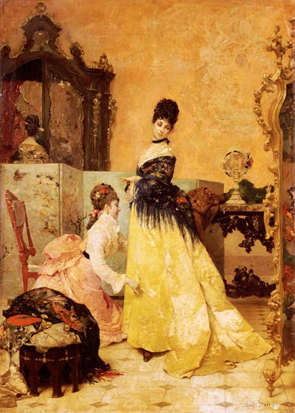 The New Dress a Alfred Stevens