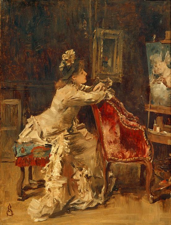Waiting or The Studio a Alfred Stevens
