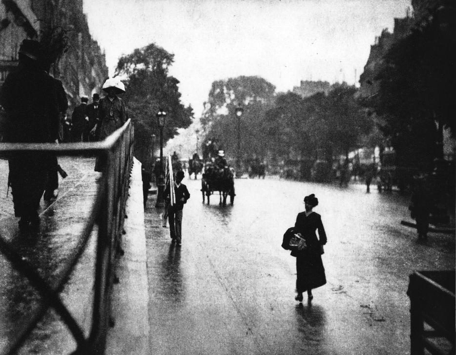 Paris Straßenszene mit Fußgängern a Alfred Stieglitz