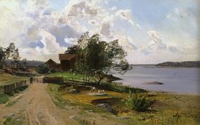 Farmstead at the lake a Alfred Thörne