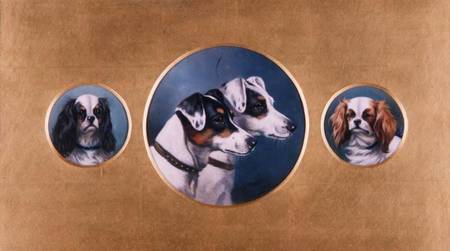 Fox Terriers and King Charles Spaniels a Alfred Wheeler
