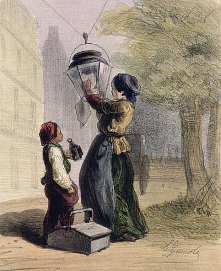 The Lamplighter, from ''Les Femmes de Paris'', 1841-42 a Alfred Andre Geniole
