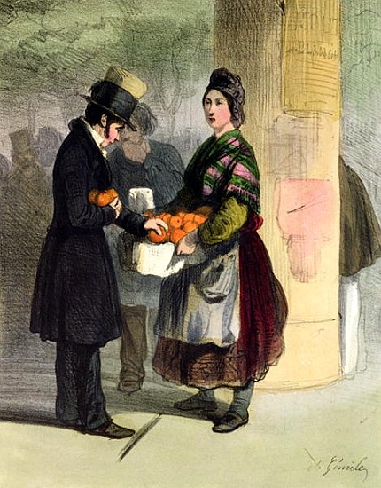 The Orange Seller, from ''Les Femmes de Paris'', 1841-42 a Alfred Andre Geniole