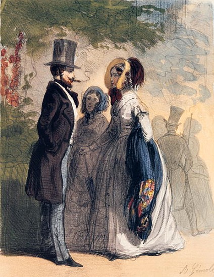 The Regular Visitor to Ranelagh Gardens, from ''Les Femmes de Paris'', 1841-42 a Alfred Andre Geniole