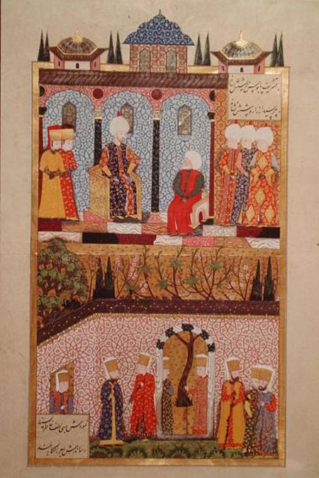 The presentation of gifts to Suleyman I (1495-1566) on the occasion of the circumcision of his sons a Ali Amir Ali Amir Beg