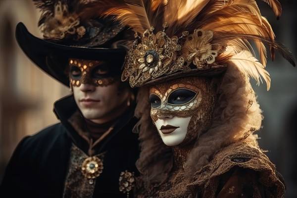 Venetiaanse maskers a Alida Jorissen