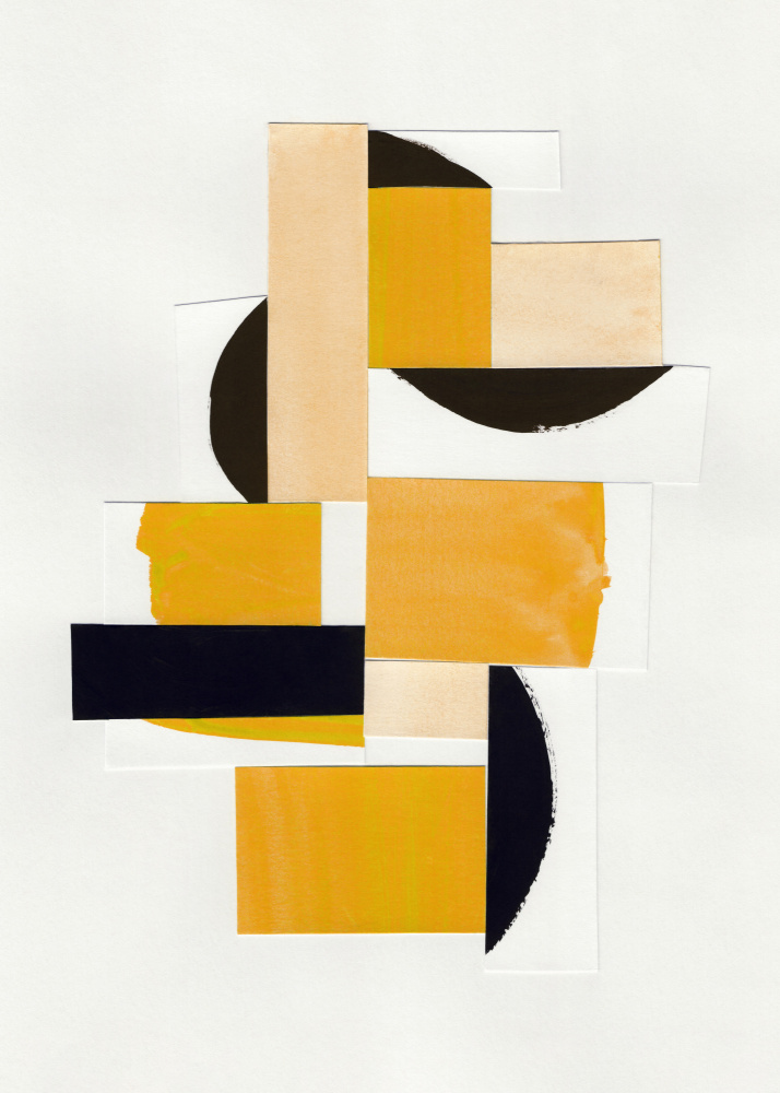 Yellow Abstract Collage a Alisa Galitsyna