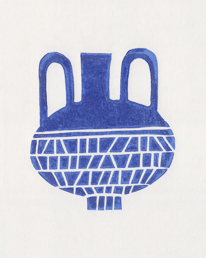 Linocut Vase #6 a Alisa Galitsyna