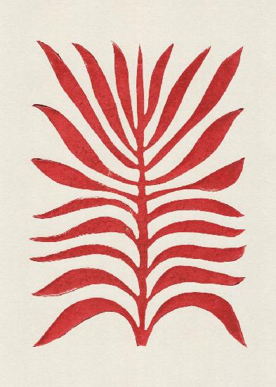 Red Branch / Lino Print