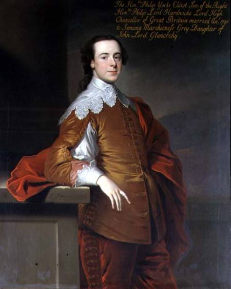 Portrait of the Honourable Philip York, son of Lord Hardwicke, High Chancellor of Great Britain a Allan Ramsay