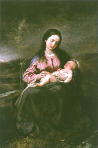The virgin with the child a Alonso Cano