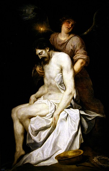 The dead Christ supported by an angel a Alonso Cano
