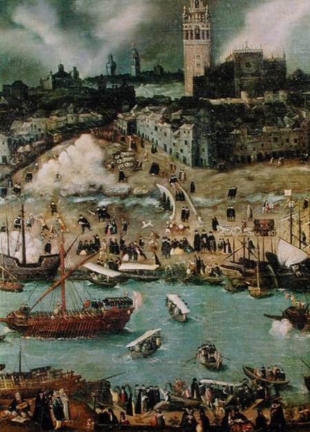 The Port of Seville in 1498  (detail) a Alonso Sánchez-Coello