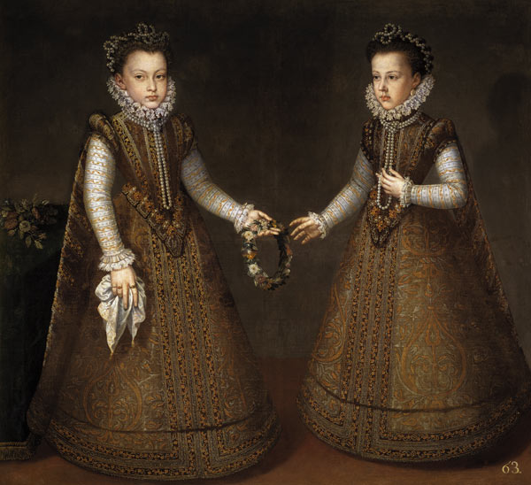 The Infantas Isabel Clara Eugenia (1566-1633) and Catherine Michelle of Spain (1567-1597) a Alonso Sanchez Coello