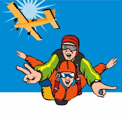 Tandem skydiving a Aloysius Patrimonio