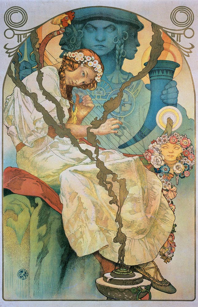 Poster for the exhibition the Slavonic epic poem. a Alphonse Mucha