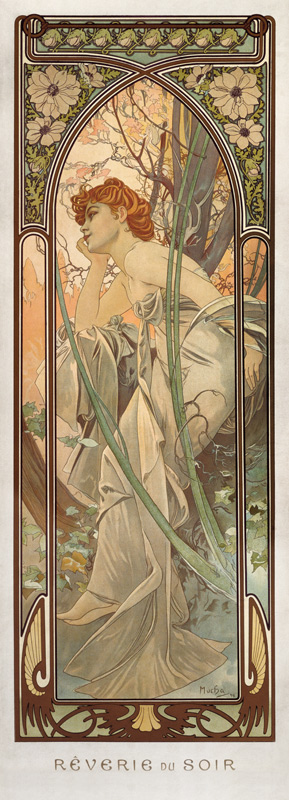 Tageszeiten: Abendträumerei a Alphonse Mucha