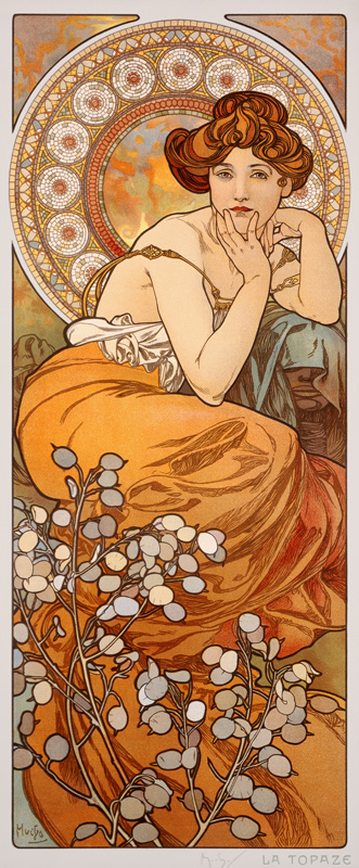 Topazio a Alphonse Mucha