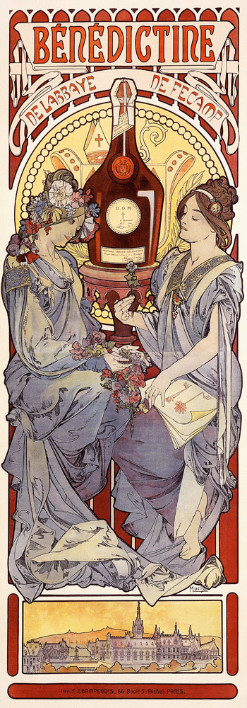 Advertising Poster for the Bénédictine a Alphonse Mucha