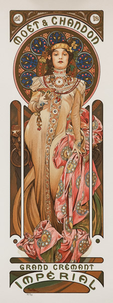 Advertising Poster for the Moet & Chandon Cremant Imperial a Alphonse Mucha
