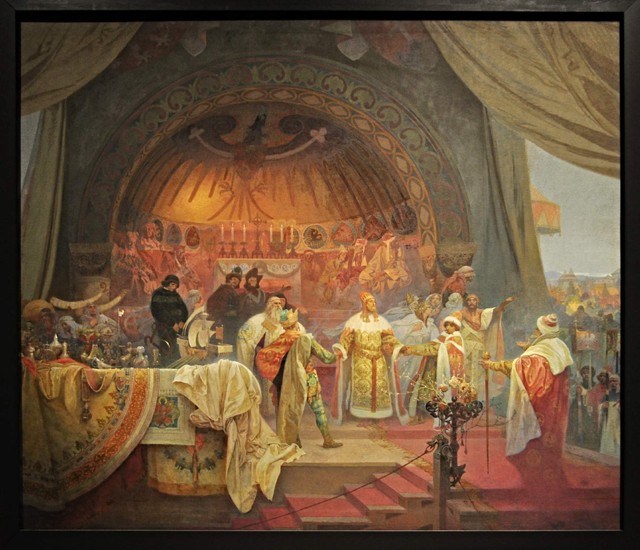 Ottokar II of Bohemia. The Union of Slavic Dynasties (The cycle The Slav Epic) a Alphonse Mucha