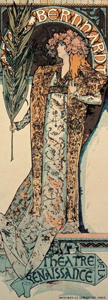 Gismonda, the first poster of Mucha for Sarah Bernhard and the Théatre de renaissance a Alphonse Mucha