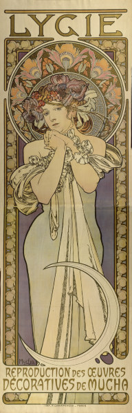 Lygie - Reproduction des oeuvres decoratives de Mucha (Lygie - Wiedergabe der dekorativen Werke von  a Alphonse Mucha