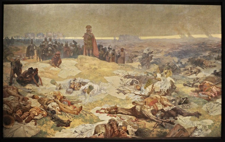 After the Battle of Grunwald. The Solidarity of the Northern Slavs (The cycle The Slav Epic) a Alphonse Mucha