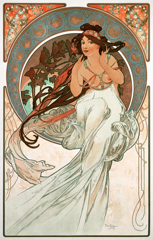 Quattro arti:la musica a Alphonse Mucha