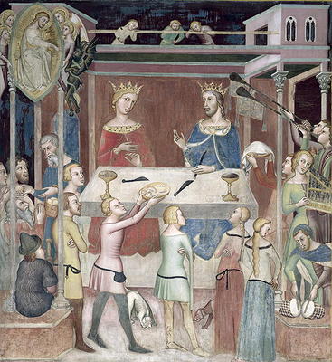 Satan Asking God to Tempt Job, 1356-67 (fresco) a also Manfredi de Battilori Bartolo di Fredi
