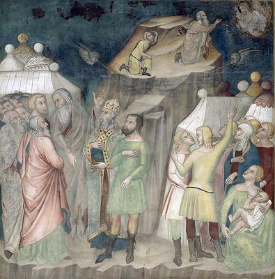 Moses on Mount Sinai, 1356-67 (fresco) a also Manfredi de Battilori Bartolo di Fredi