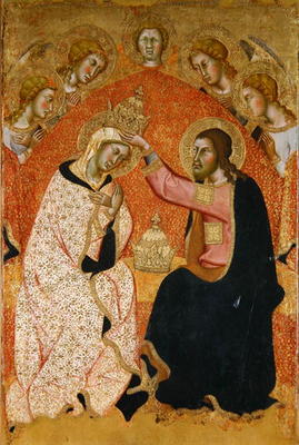 The Coronation of the Virgin (tempera on panel) a also Manfredi de Battilori Bartolo di Fredi