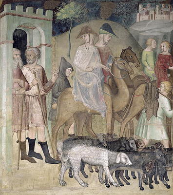 The Journey of Abraham and Lot, 1356-67 (fresco) a also Manfredi de Battilori Bartolo di Fredi