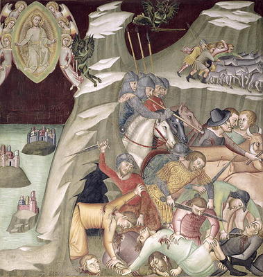 The Massacre of the Servants and Herdsmen of Job, 1356-67 (fresco) a also Manfredi de Battilori Bartolo di Fredi