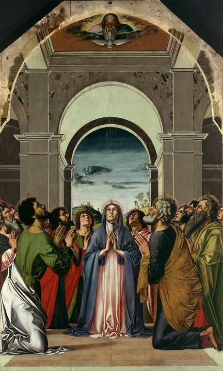 The Descent of the Holy Spirit. Central Panel of Polyptich of the Pentecost a Alvise Vivarini