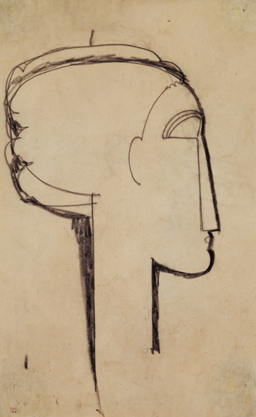 Head in Profile a Amadeo Modigliani
