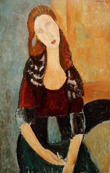 A.Modigliani, Jeanne Hébuterne, seated a Amadeo Modigliani