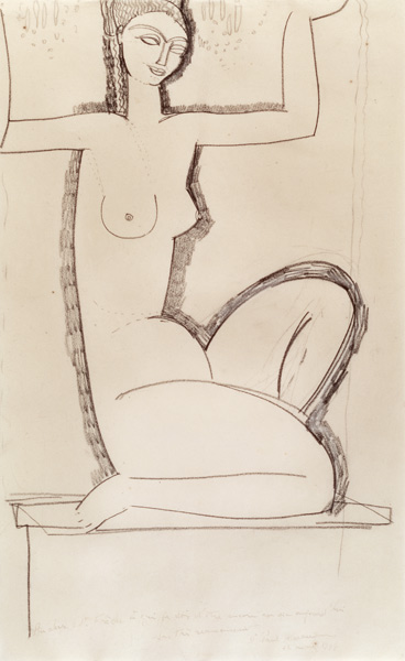 A.Modigliani, Caryatide, c.1911. a Amadeo Modigliani