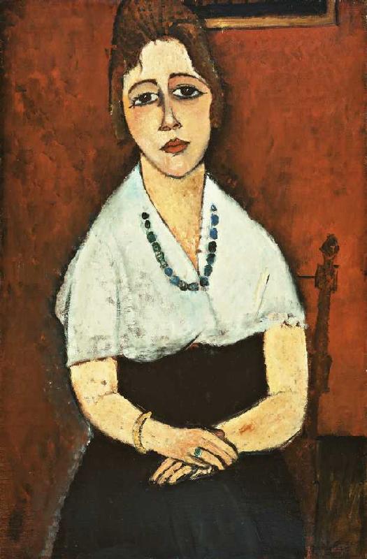 Young woman with necklace (Elena Picard) a Amadeo Modigliani