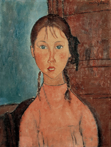 Girl with Pigtails a Amadeo Modigliani